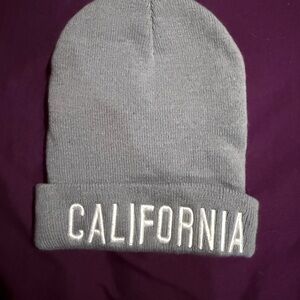 Gray Beanie with California Embroidery